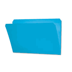 Smead Top Tab Fastener File Folder, 11 Point Paperboard, Straight Cut, Blue, 50/Box SMDF2150CBE2K13