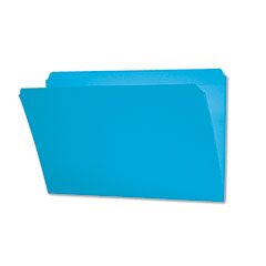 Smead Top Tab Fastener File Folder, 11 Point Paperboard, Straight Cut, Blue, 50/Box SMDF2150CBE2K13
