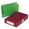 Smead Top Tab Fastener File Folder, 11 Point Paperboard, Straight Cut, Green, 50/Box SMDF2150CGN2K13