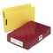 Smead Top Tab Fastener File Folder, 11 Point Paperboard, Straight Cut, Yellow, 50/Box SMDF2150CY2K13