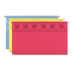 Smead Tuff Hanging Folder with Easy Slide Tab, Legal, Assorted,15/Box SMD64140