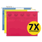 Smead Tuff Hanging Folder with Easy Slide Tab, Letter, Assorted, 15/Pack SMD64040