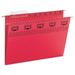 Smead Tuff Hanging Folder with Easy Slide Tab, Letter, Red, 18/Pack SMD64043