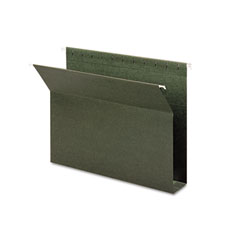 Smead Two Inch Capacity Box Bottom Hanging File Folders, Letter, Green, 25/Box SMD65090