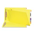 Smead Two-Inch Capacity Fastener Folders, Straight Tab, Legal, Yellow, 50/Box SMD28940