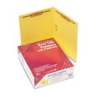 Smead Two-Inch Capacity Fastener Folders, Straight Tab, Letter, Yellow, 50/Box SMD25940