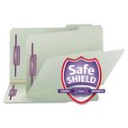Smead Two Inch Expansion Fastener Folder, 1/3 Top Tab, Legal, Gray Green, 25/Box SMD19934