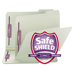 Smead Two Inch Expansion Fastener Folder, 1/3 Top Tab, Letter, Gray Green, 25/Box SMD14934