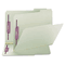 Smead Two Inch Expansion Fastener Folder, 1/3 Top Tab, Letter, Gray Green, 25/Box SMD14934