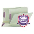 Smead Two Inch Expansion Fastener Folder, 2/5 Right Tab, Legal, Gray Green, 25/Box SMD19920