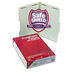 Smead Two Inch Expansion Fastener Folder, 2/5 Top Tab, Legal, Gray Green, 25/Box SMD19982