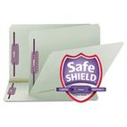 Smead Two Inch Expansion Fastener Folder, Straight Tab, Legal, Gray Green, 25/Box SMD19910