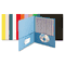 Smead Two-Pocket Portfolio, Embossed Leather Grain Heavy Paper, Blue, 25/Box SMD87852
