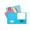 Smead Two-Pocket Portfolio, Embossed Leather Grain Paper, Assorted, 25/Box SMD87850
