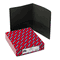 Smead Two-Pocket Portfolio, Embossed Leather Grain Paper, Black, 25/Box SMD87853