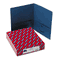 Smead Two-Pocket Portfolio, Embossed Leather Grain Paper, Dark Blue, 25/Box SMD87854