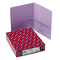 Smead Two-Pocket Portfolio, Embossed Leather Grain Paper, Lavendar, 25/Box SMD87865