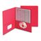 Smead Two-Pocket Portfolio, Embossed Leather Grain Paper, Red, 25/Box SMD87859