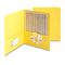 Smead Two-Pocket Portfolio, Embossed Leather Grain Paper, Yellow, 25/Box SMD87862