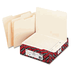 Smead Viewable Label File Folders, 11 pt. Manila, 1/3 Cut, Letter, 100/Box SMD10344