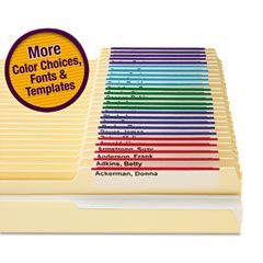 Smead Viewables Color Labeling System, Top Tab Folder, 3 1/2 x 1 1/4, White, 160/Pack SMD64920