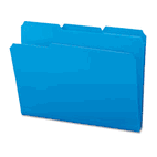 Smead Waterproof Poly File Folders, 1/3 Cut Top Tab, Letter, Blue, 24/Box SMD10503