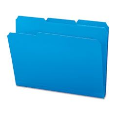 Smead Waterproof Poly File Folders, 1/3 Cut Top Tab, Letter, Blue, 24/Box SMD10503