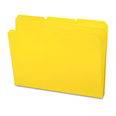 Smead Waterproof Poly File Folders, 1/3 Cut Top Tab, Letter, Yellow, 24/Box SMD10504