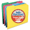 Smead WaterShed/CutLess File Folders, 1/3 Cut Top Tab, Letter, Assorted, 100/Box SMD11951