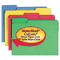Smead WaterShed/CutLess File Folders, 1/3 Cut Top Tab, Letter, Assorted, 100/Box SMD11951