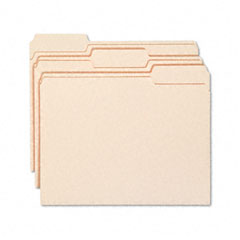 Smead WaterShed/CutLess File Folders, 1/3 Cut Top Tab, Letter, Manila, 100/Box SMD10343