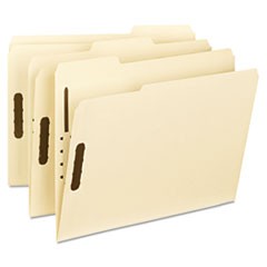 Smead WaterShed/CutLess Manila Fastener Folder, 1/3 Cut Top Tab, 50/BX SMD14541