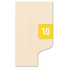 Smead Year 2010 End Tab Folder Labels, 1/2 x 1, Yellow/White, 250 Labels/Pack SMD67910