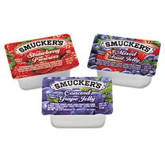 Smucker's Smucker's Jam Assortment, Single Serving Packs, 1/2 oz, 200/Carton SMU774