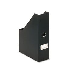 Snap-N-Store Heavy-Duty Fiberboard Magazine File with PVC Laminate, 3 1/2 x 9 1/4 x 14, Black IDESNS01565