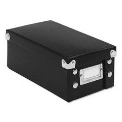Snap-N-Store Snap N Store Collapsible Index Card File Box Holds 1,100 3 x 5 Cards, Black IDESNS01573
