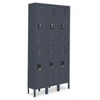 SnapIt Double-Tier Locker, 36w x 18d x 78h, Gray METCQA5093GY
