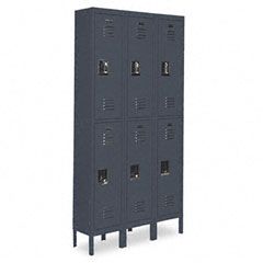 SnapIt Double-Tier Locker, 36w x 18d x 78h, Gray METCQA5093GY