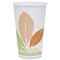 SOLO Cup Company Bare PLA Hot Cups, White w/Leaf Design, 16 oz., 300/Carton SLOOF16PLJ7234