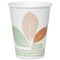 SOLO Cup Company Bare PLA Hot Cups, White w/Leaf Design, 8 oz., 500/Carton SLOOF8PLAJ7234