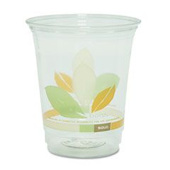 SOLO Cup Company Bare RPET Cold Cups, Clear w/Leaf Design, 12 oz., 50/Pack SLORTP12J9036PK