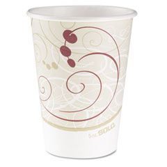 SOLO Cup Company Hot Cups, Symphony Design, 12 oz., Beige SLO412SMJ8000
