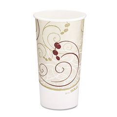SOLO Cup Company Hot Cups, Symphony Design, 20 oz., Beige SLO420SMSYM