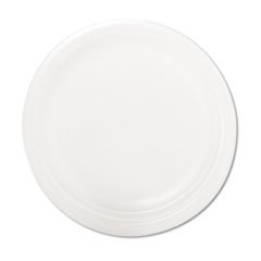 SOLO Cup Company Mediumweight Foam Plates, 10" Diameter, White, 125/Pack SLORSF100007
