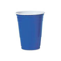 SOLO Cup Company Plastic Party Cold Cups, 16 oz., Blue, 50/Pack SLOP16BRL