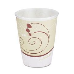 SOLO Cup Company Symphony Design Trophy Foam Hot/Cold Drink Cups, Wrapped, 9 oz Beige, 900/Carton SLOWX9J8002