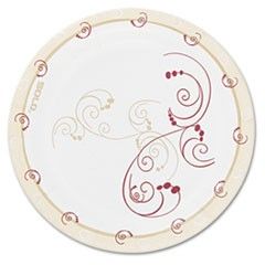 SOLO Cup Company Symphony Paper Dinnerware,  Mediumweight Plate, 6", Tan, 250/Pack SLOMWP6SYMPK