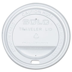 SOLO Cup Company Traveler Drink-Thru Lid, White, 300/Carton SLOOFTL360007
