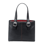 SOLO Ladies Laptop Tote with Padded Pocket, Vinyl, 14 x 3 3/4 x 17 1/2, Black USLK709417