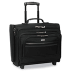 SOLO Rolling Laptop Case/Overnighter, Ballistic Poly, 16-1/2 x 6.5 x 13, Black USLB644